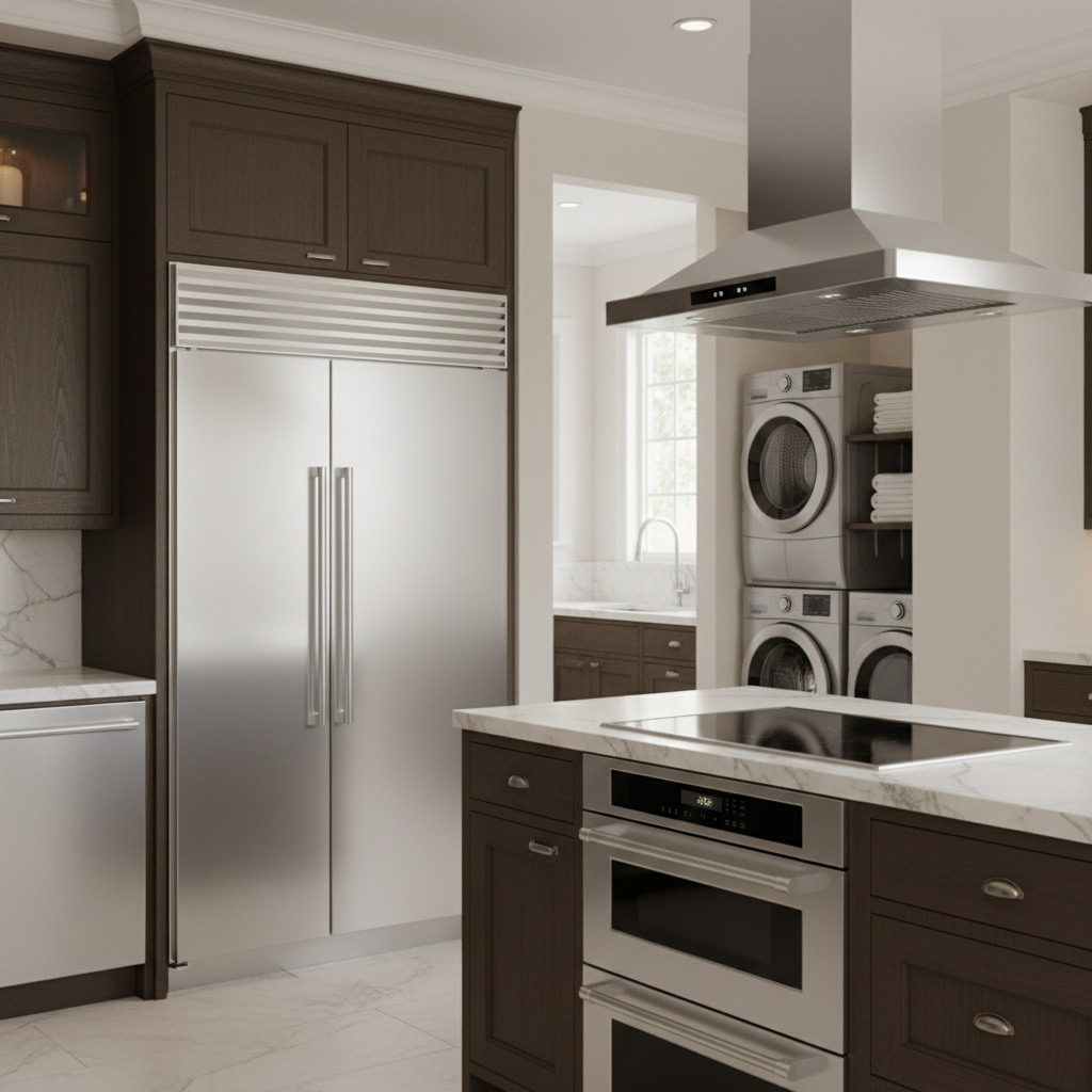 Premium household appliances in a luxury home